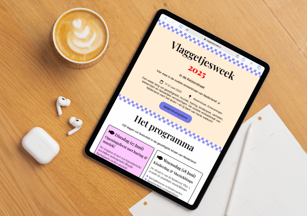vlaggetjesweek website den haag en scheveningen webdesign goedkoop